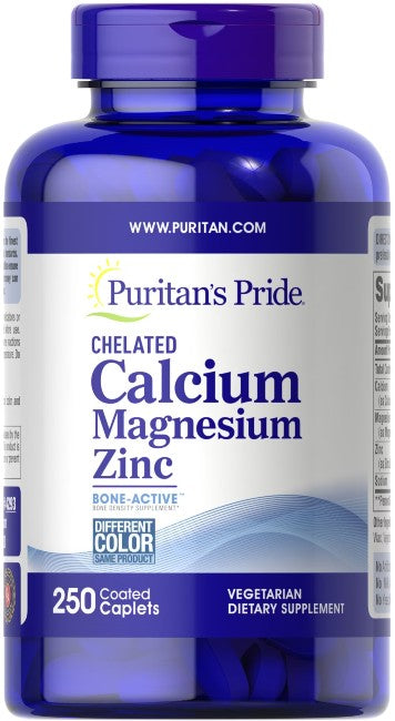 Chélaté Calcium Magnésium Zinc 250 caplets enrobés - avant 2