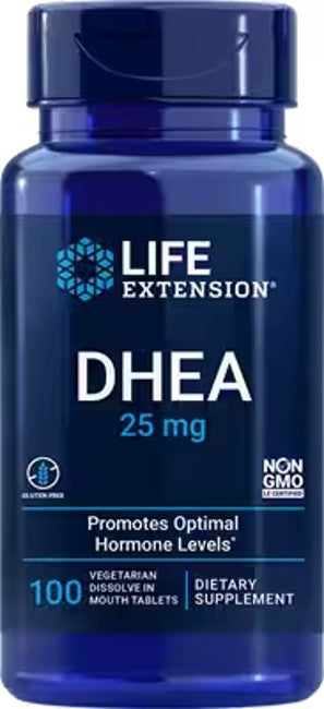 DHEA 25 mg 100 comprimés végétariens à dissoudre dans la bouche Media 1 of 3 - front 2