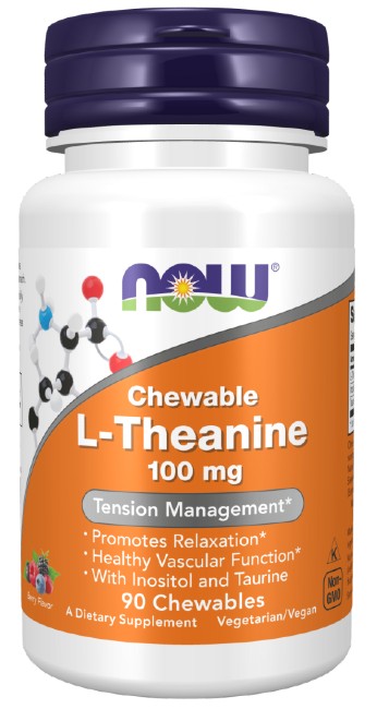 L-Theanine 100 mg 90 Chewables - front 2