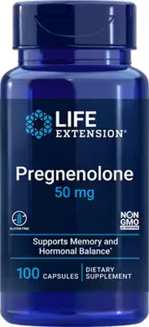 Pregnenolone 50 mg 100 Capsules - front 2
