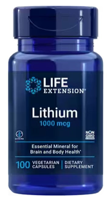Lithium 1000 mcg 100 Capsules Végétariennes - front 2