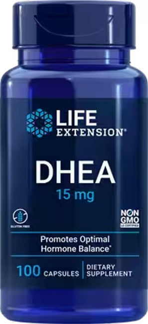 DHEA 15 mg 100 Capsules - front 2
