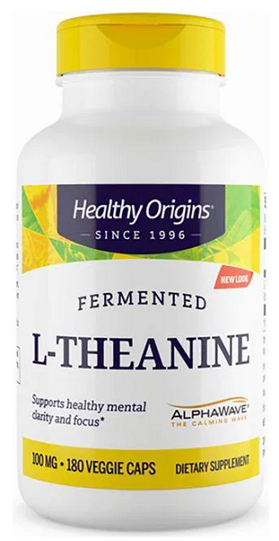 L-Théanine 100 mg (AlphaWave) 180 gélules végétales - front 2