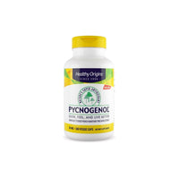 Vignette pour Une bouteille de Healthy Origins' complément alimentaire antioxydant, Pycnogenol 30 mg 180 gélules végétales, pour la santé cardiovasculaire.