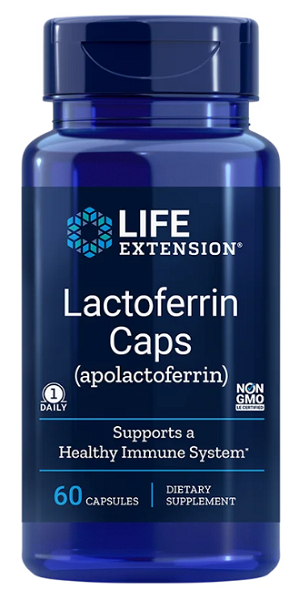 Lactoferrin 300 mg 60 vege capsules - front 2