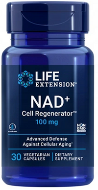 Vignette pour NAD+ Cell Regenerator, 100 mg 30 gélules végé - front 2