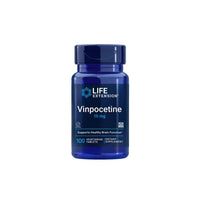 Thumbnail for A bottle of brain support vitamin c enriched with Life Extension Vinpocetine 10 mg 100 Vegetarian Tablets for enhanced mental capacity.