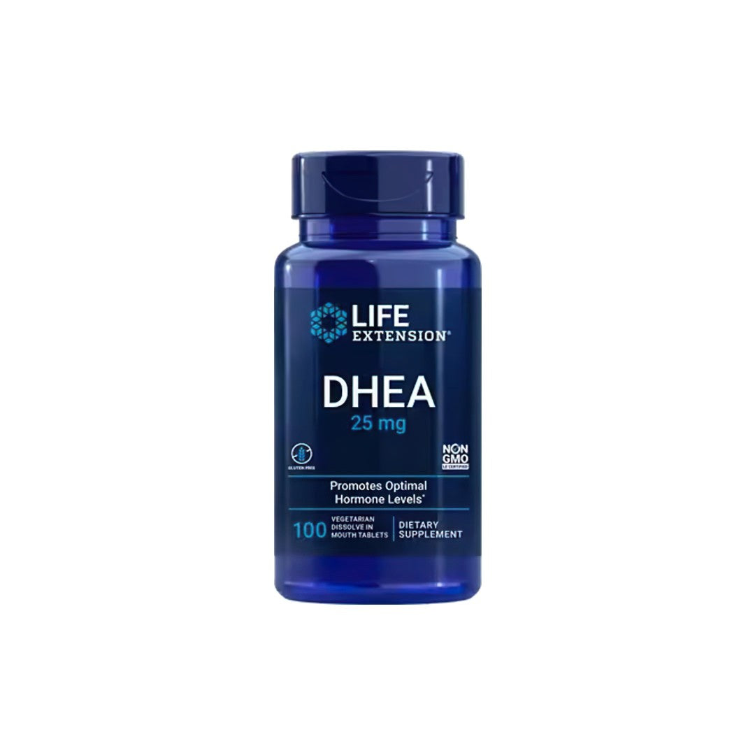 DHEA 25 mg 100 comprimés végétariens à dissoudre dans la bouche Media 1 of 3DHEA 25 mg 100 comprimés végétariens à dissoudre dans la bouche Media 1 of 3 - front