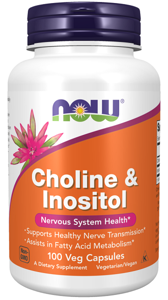 Now Foods Choline & Inositol 250/250 mg 100 gélules.