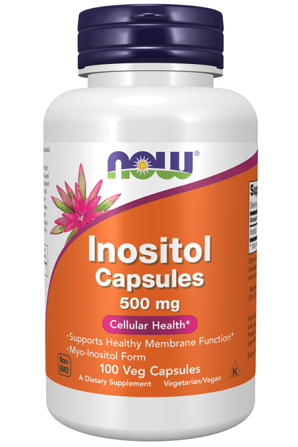 Now Foods Inositol 500 mg 100 gélules végétales.