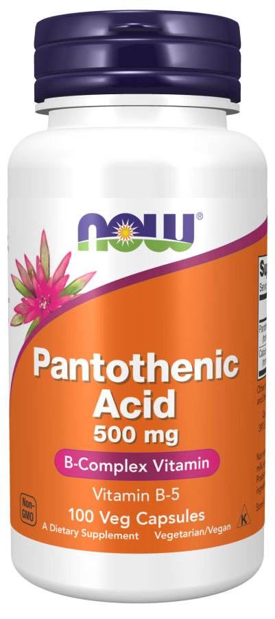 Now Foods L'acide pantothénique 500 mg 100 gélules végétales soutient le métabolisme énergétique et le système immunitaire.