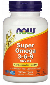 Vignette pour Now Foods Omega 3-6-9 90 softgel est un complément alimentaire qui soutient le système cardiovasculaire grâce à ses acides gras oméga-6 et oméga-9. Ces graisses essentielles ont des propriétés anti-inflammatoires, rendant.