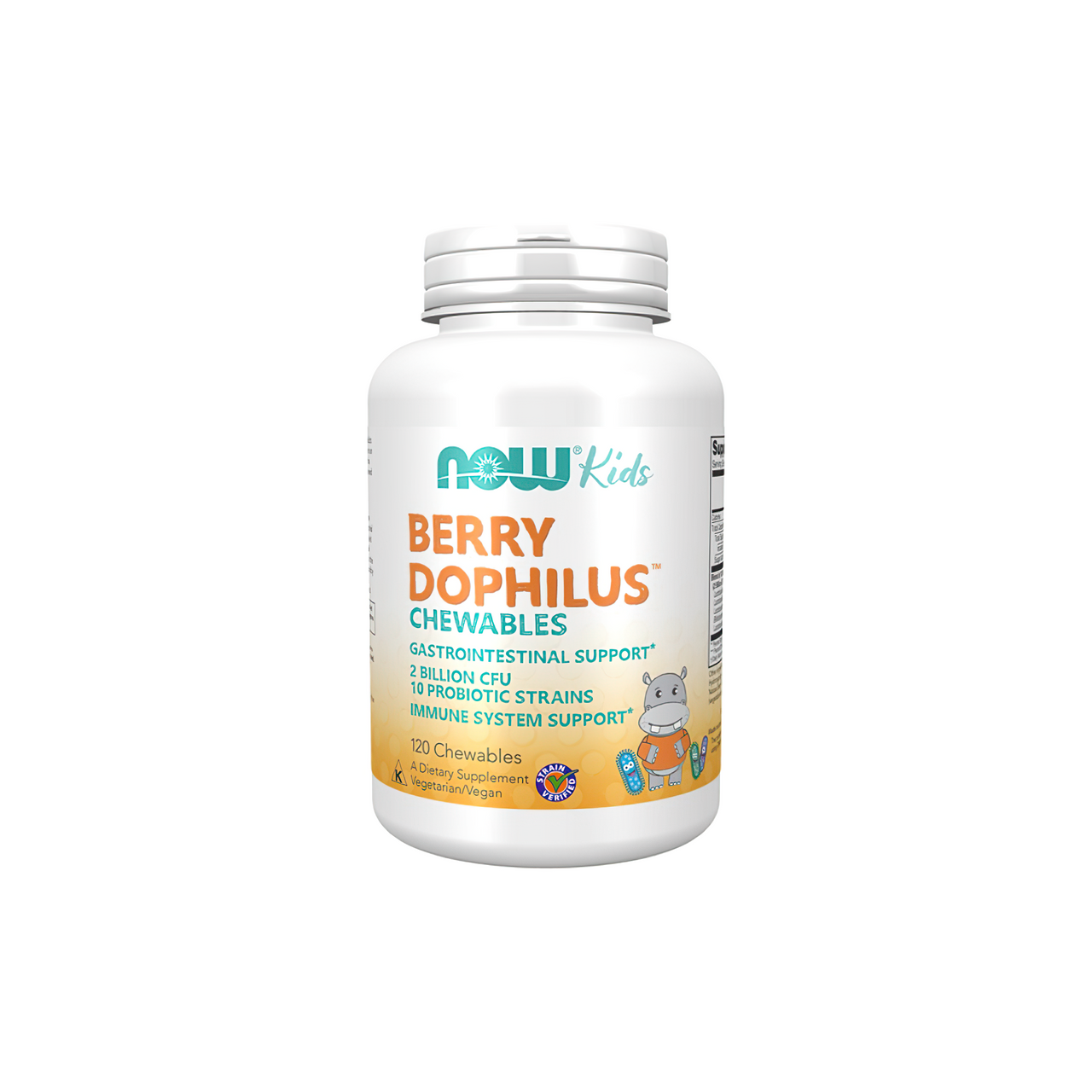 Now Foods BerryDophilus KIDS - 120 comprimés, complément alimentaire.
