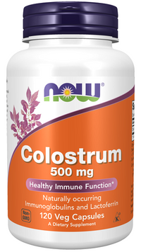 Vignette pour Now Foods Colostrum 500 mg 120 gélules végé.