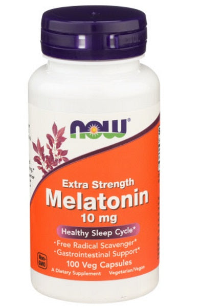 Now Foods Mélatonine 10 mg 100 gélules végétales.