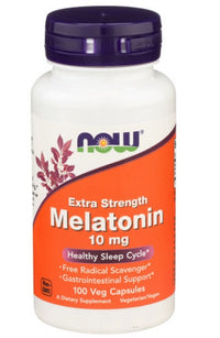Vignette pour Now Foods Melatonin 10 mg 100 gélules végé.