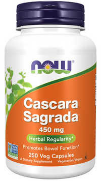 Vignette pour Now Foods Cascara Sagrada 450mg 250 gélules.