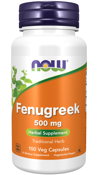 Now Foods Fenugrec 500 mg 100 gélules végétales.