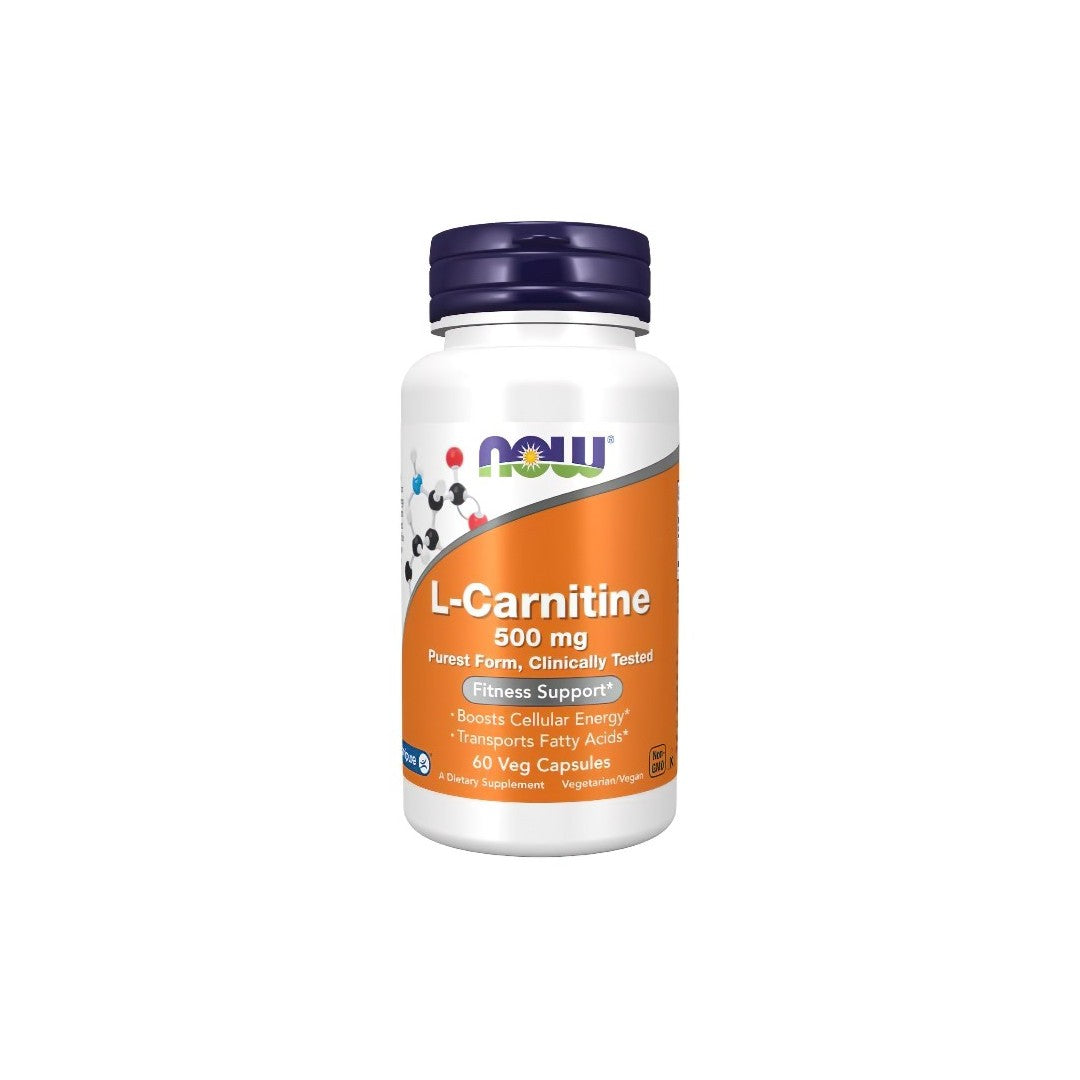 L-Carnitine 500 mg 60 Veg Capsules - front