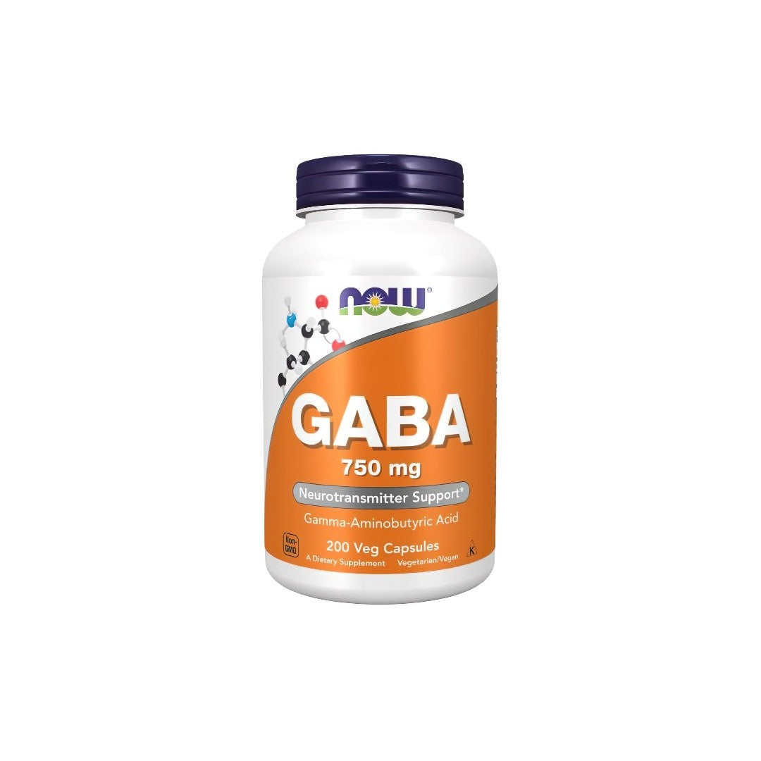 GABA 750 mg 200 Veg Capsules - front