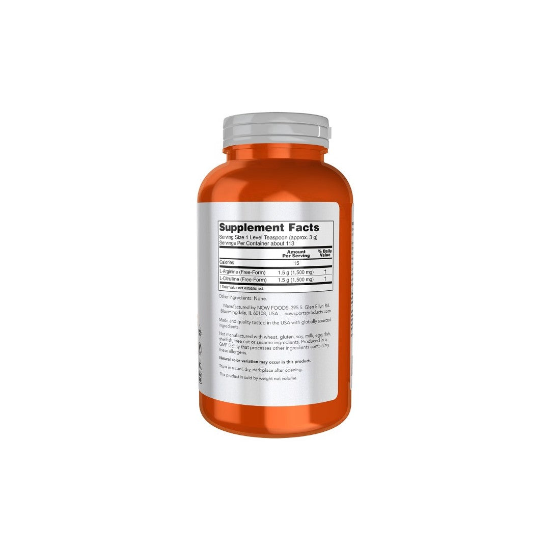 Arginine & Citrulline Powder 340 g - supplement facts