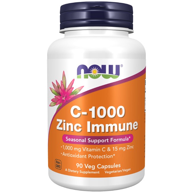 C-1000 Zinc Immune 90 Veg Capsules - front