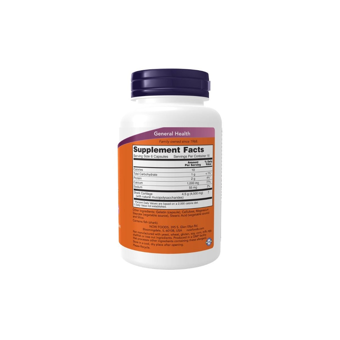 Shark Cartilage 750 mg 100 Capsules - supplement facts