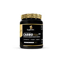 Thumbnail for This pineapple-flavored Carbo Wax PRO 1000g by Nutri Pro Sport is a black and gold container of carbohydrate supplement that includes an advanced complex with electrolytes, vitamins, and minerals formulated for optimal energy provision.