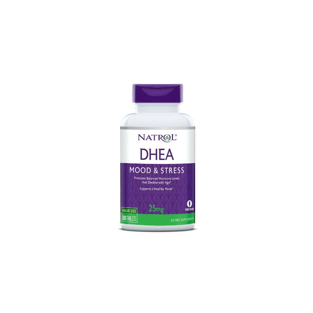DHEA 25 mg 300 Tablets Mood and Stress - front
