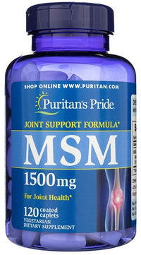 Vignette pour Puritan's Pride MSM 1500 mg 120 Capsules enrobées soutiennent la santé des articulations et favorisent la santé des cheveux.