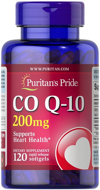 Vignette pour Puritan's Pride Coenzyme Q10 Rapid Release 200 mg 120 Sgel Q-SORB™.