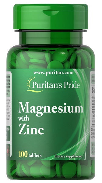 Puritan's Pride Magnésium avec Zinc 100 comprimés.