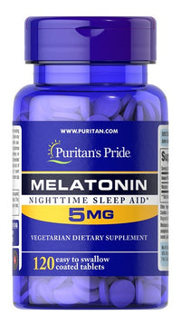 Vignette pour Puritan's Pride Melatonin 5 mg 120 Comprimés.