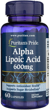 Vignette pour Alpha Lipoic Acid - 600 mg 60 gélules - front 2