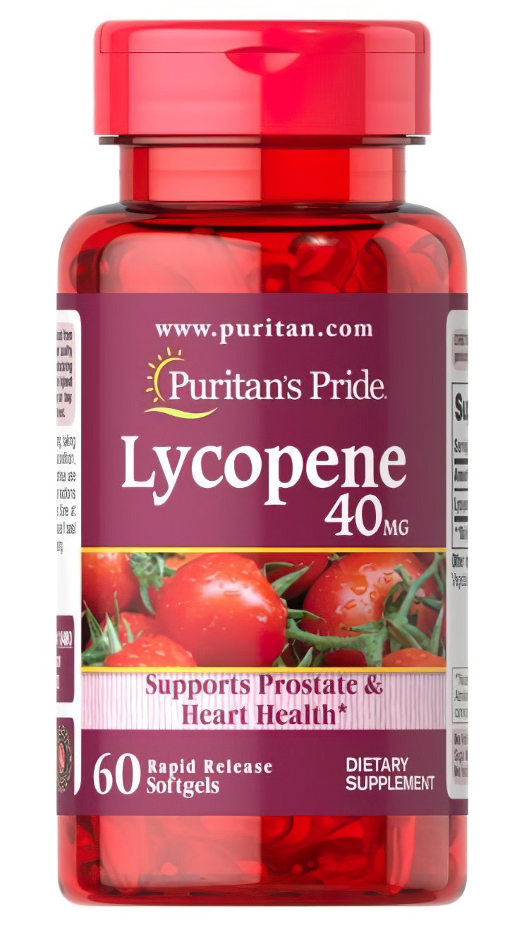 Puritan's Pride Lycopène 40 mg 60 capsules molles à libération rapide.