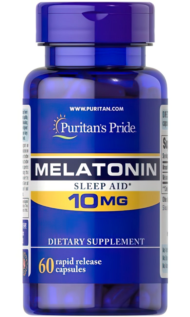 Puritan's Pride La mélatonine 10 mg 60 gélules à libération rapide est une aide au sommeil.