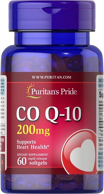 Puritan's Pride Coenzyme Q10 - 200 mg 60 capsules molles à libération rapide Q-SORB™.