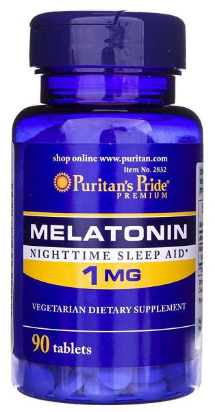 Puritan's Pride Mélatonine 1 mg 90 comprimés.
