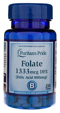 Vignette pour Puritan's Pride Folate 1333mcg (800 mcg d'acide folique) 250 tab.