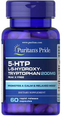 Vignette pour Puritan's Pride 5-htp 200 mg 60 gélules.