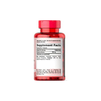 Miniature d'un flacon de Puritan's Pride Raspberry Ketones 100 mg 120 capsules Rapid Realase sur fond blanc.