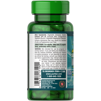 Thumbnail for Green bottle of Puritan's Pride ABC Plus Senior Multi 60 Coated Caplets features a label with ingredients, directions, and warnings. Formulated with nutrients to support the immune system, it offers comprehensive health benefits for mature adults.