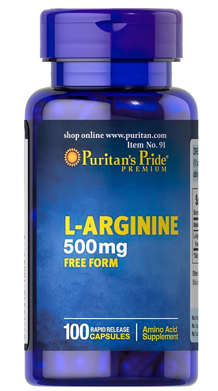 L-arginine 500 mg forme libre 100 gélules - front 2