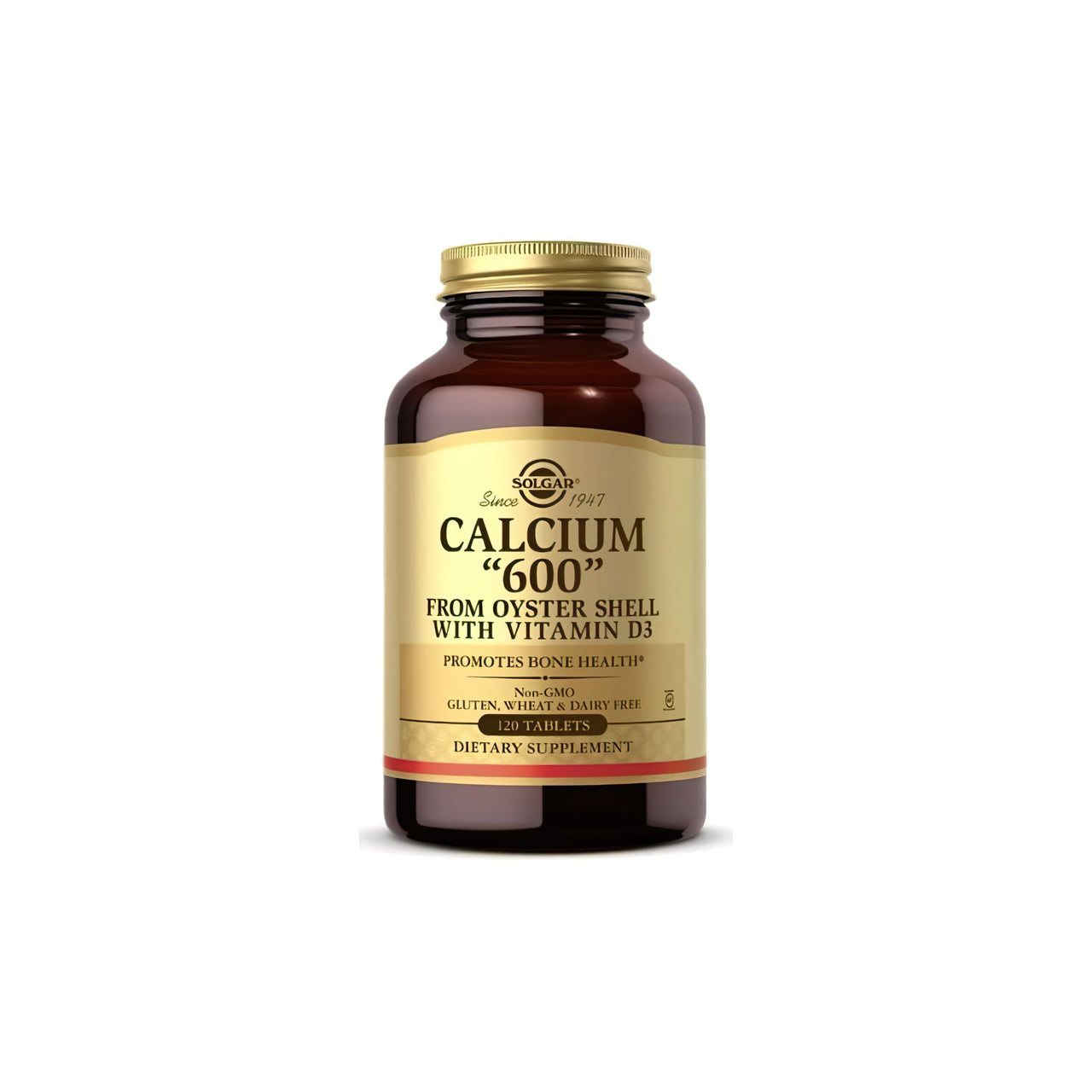 Solgar Calcium "600" 120 comprimés (à partir de coquilles d'huîtres avec vitamine D3).