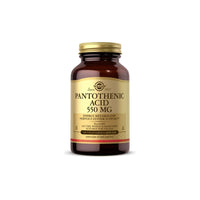 Vignette de Solgar Acide pantothénique 550 mg gélules de complément alimentaire, contenant 200mg d'acide pantothénique.