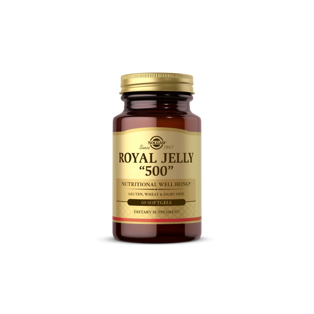 SolgarLa gelée royale "500" 60 capsules molles, connue pour ses propriétés énergisantes, est maintenant disponible en capsules pratiques de 500 mg. Dérivé des abeilles et doté de propriétés antibactériennes naturelles, ce supplément s'est avéré avoir un effet positif sur la santé.