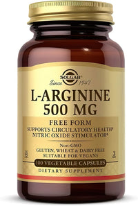 Vignette pour L-Arginine 500 mg 100 vcaps - front 2