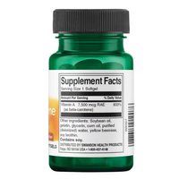 Thumbnail for A green bottle of Swanson Beta-Carotene 25,000 IU softgels supports eye and immune health with 7,500 mcg Vitamin A per serving. Includes soybean oil and glycerin for optimal antioxidant protection.