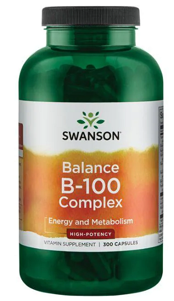 Swanson Vitamin B-100 Complex - 300 capsules is a potent supplement designed to support nervous system and cardiovascular health while also promoting immune health. This bottle contains the perfect blend of vitamins B1, B2.
