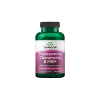 Thumbnail for A bottle of Swanson's Glucosamine, Chondroitin & MSM supplements, designed to support joint health and mobility, is green and contains 120 tablets.